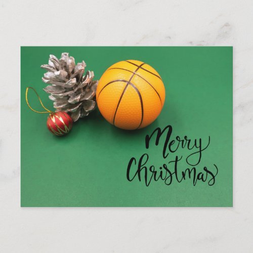 Basketball Christmas Holiday card 