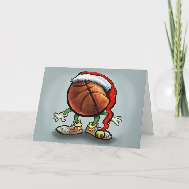 Basketball Christmas Holiday Card (Front)