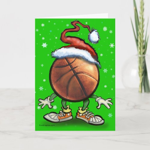 Basketball Christmas Holiday Card