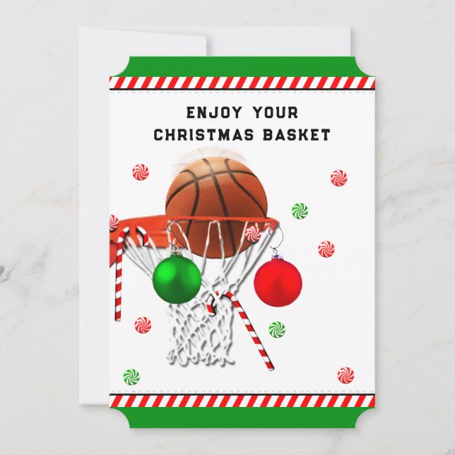 Basketball Christmas Holiday Card (Front)