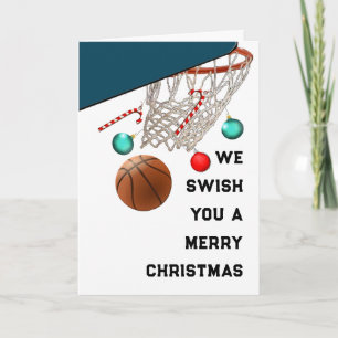 Basketball Christmas Holiday Cards