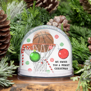 Basketball Christmas Holiday Gift Snow Globe