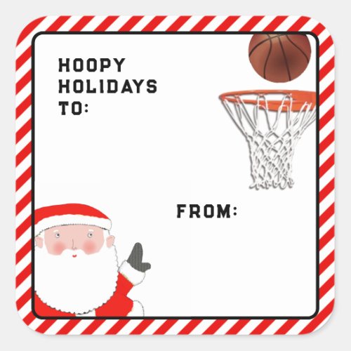 Basketball Christmas Holiday Gift Tags