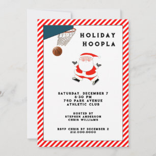 Basketball Christmas Holiday Party Invitation