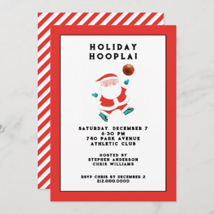 Basketball Christmas Holiday Party Invitation