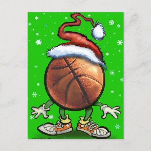 Basketball Christmas Holiday Postcard