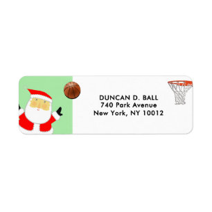 Basketball Christmas Label