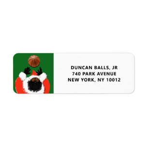 Basketball Christmas Label