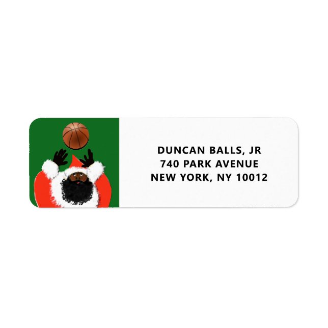 Basketball Christmas Label (Front)