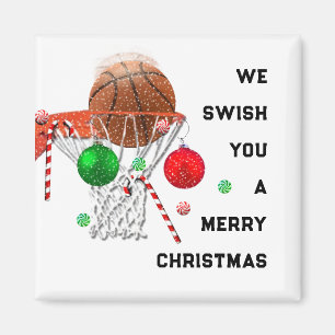 Basketball Christmas Magnet