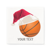 basketball christmas napkins