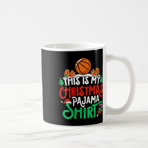 Basketball Christmas Pajama Shirt Basketball Xmas  Coffee Mug