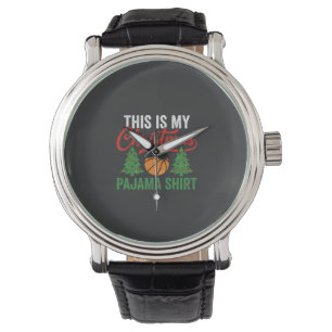 Basketball Christmas Pajama Shirt Watch