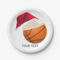 basketball christmas paper plates