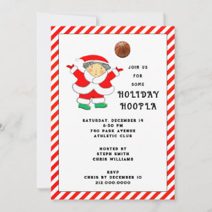 Basketball Christmas Party Invitation