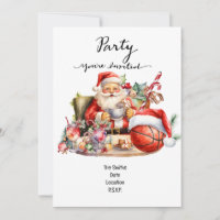Basketball Christmas Party with Santa Claus