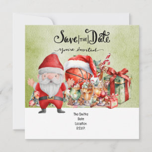 Basketball Christmas Party with Santa Claus  Save The Date