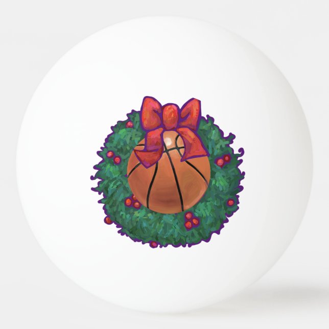 Basketball Christmas Ping Pong Ball (Back)