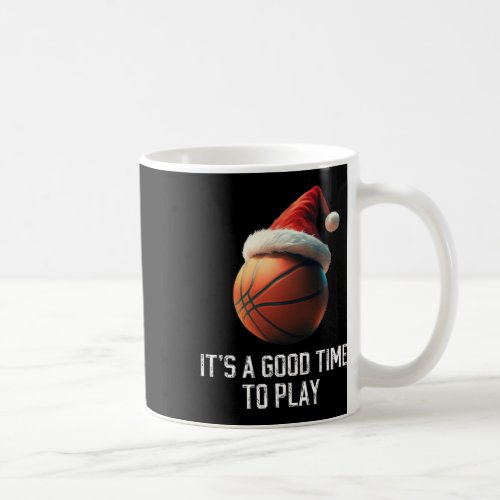 Basketball Christmas Santa Claus Hat  Coffee Mug