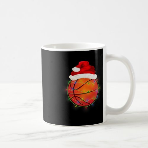 Basketball Christmas Santa Hat _ Funny Basketball  Coffee Mug