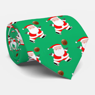 Basketball Christmas Season Neck Tie