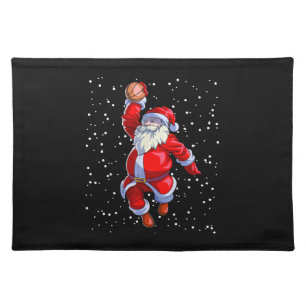 Basketball Christmas Shirt Men Boys Basketball San Cloth Placemat
