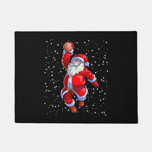 Basketball Christmas Shirt Men Boys Basketball San Doormat (Front)