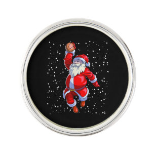 Basketball Christmas Shirt Men Boys Basketball San Lapel Pin