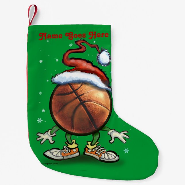 Basketball Christmas Small Christmas Stocking (Front)
