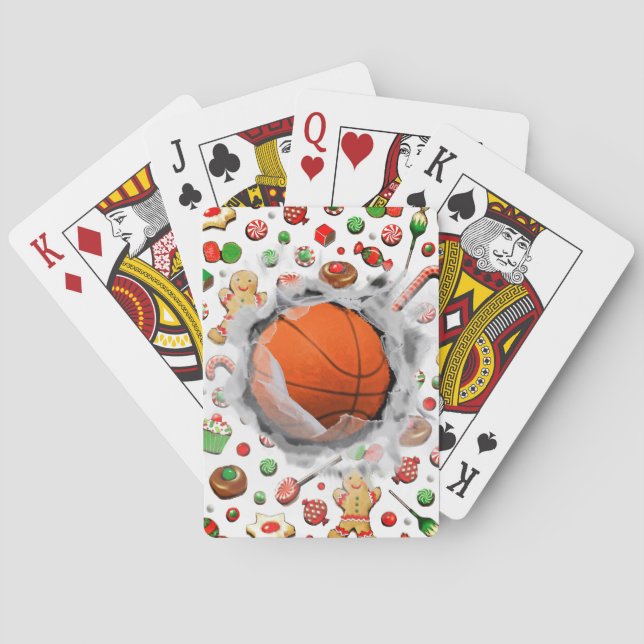 Basketball Christmas Stocking Stuffers Poker Cards (Back)