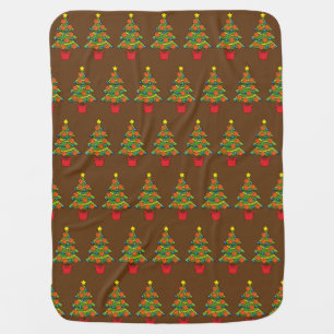 Basketball Christmas Tree Baby Blanket