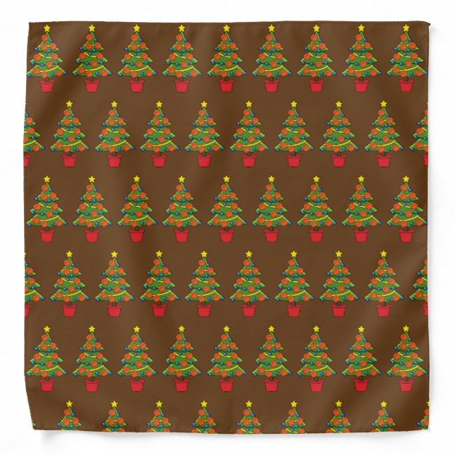 Basketball Christmas Tree Bandana (Front)