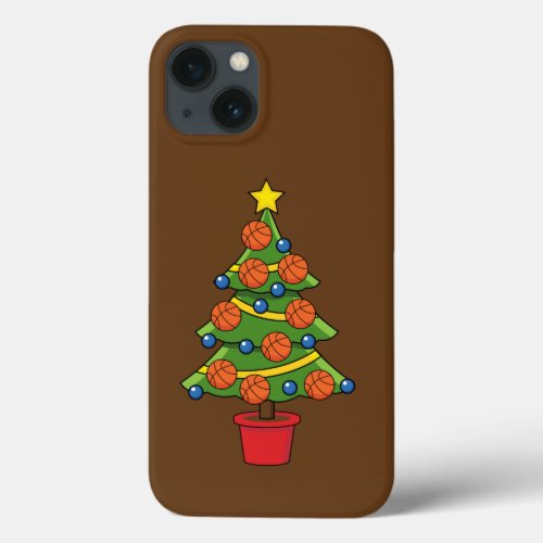 Basketball Christmas Tree iPhone 13 Case