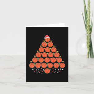 Basketball Christmas Tree Outfit Xmas  Card