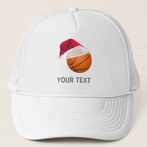 basketball christmas trucker hat