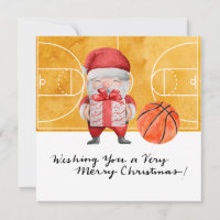 Basketball Christmas with Santa Claus