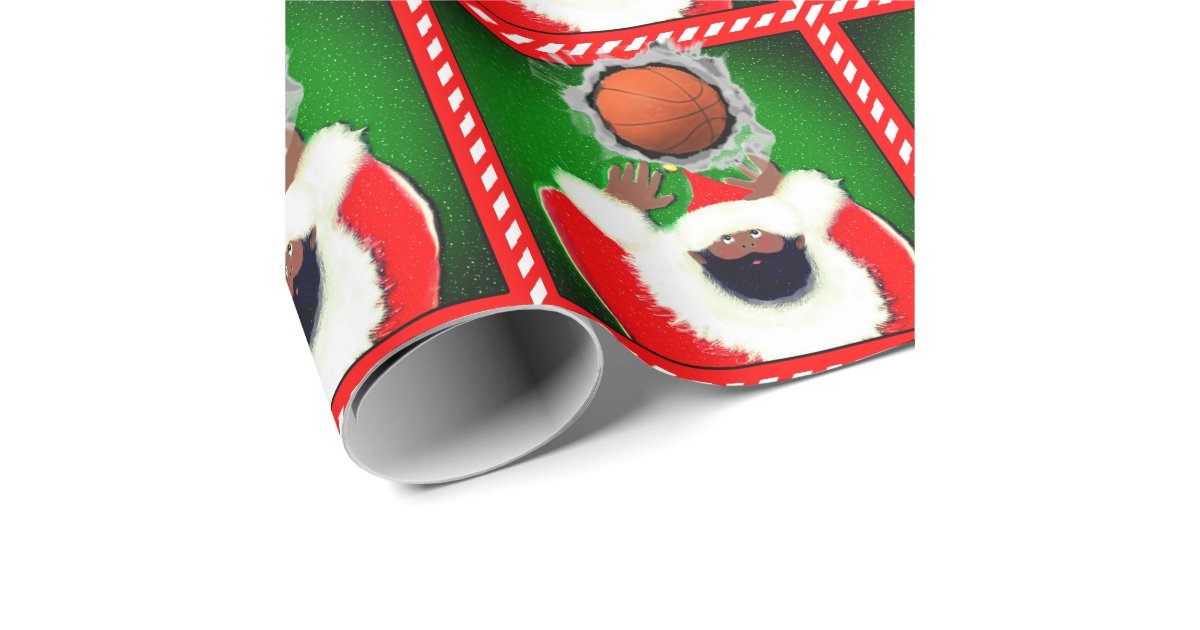 basketball Christmas Wrapping Paper Zazzle