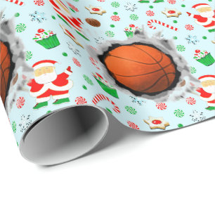 Basketball Christmas Wrapping Paper