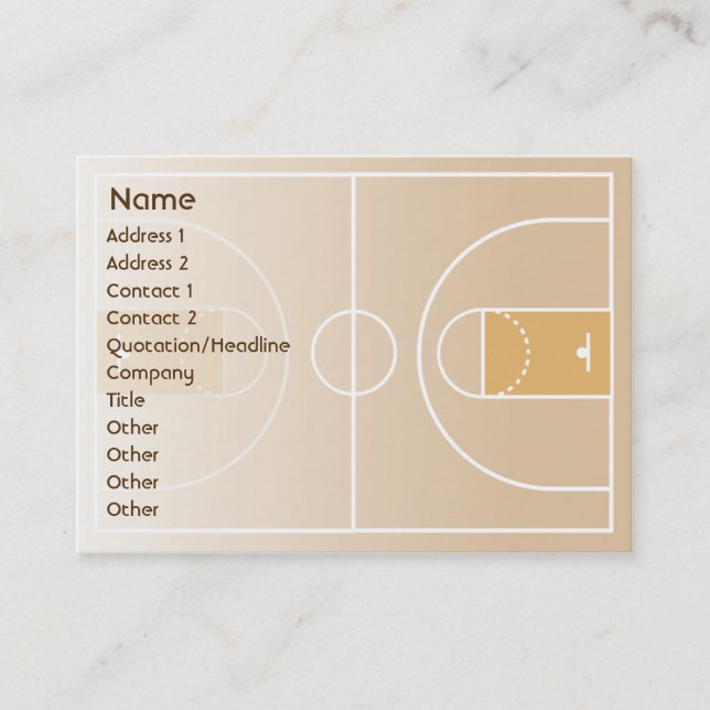 Basketball - Chubby Business Card (Front)
