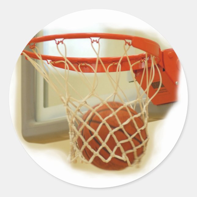 Basketball Classic Round Sticker (Front)