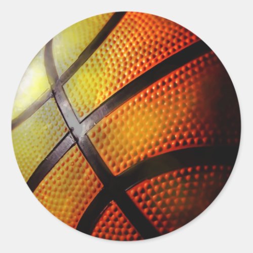 Basketball Classic Round Sticker