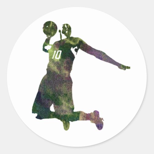 Basketball Classic Round Sticker