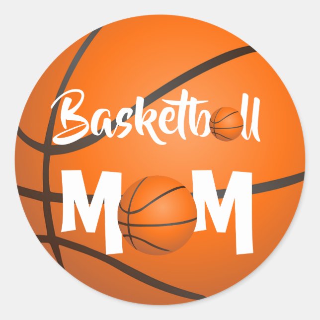 Basketball Classic Round Sticker (Front)