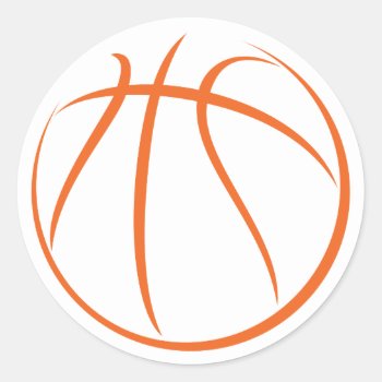 Basketball Classic Round Sticker by digitalcult at Zazzle