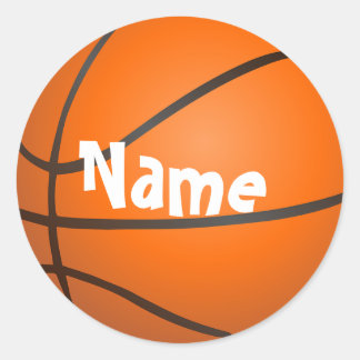 Basketball classic round sticker