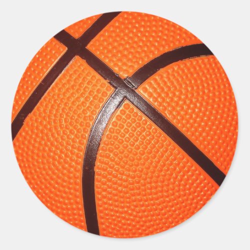 Basketball Classic Round Sticker