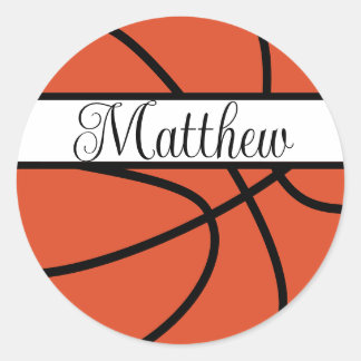 Basketball Classic Round Sticker