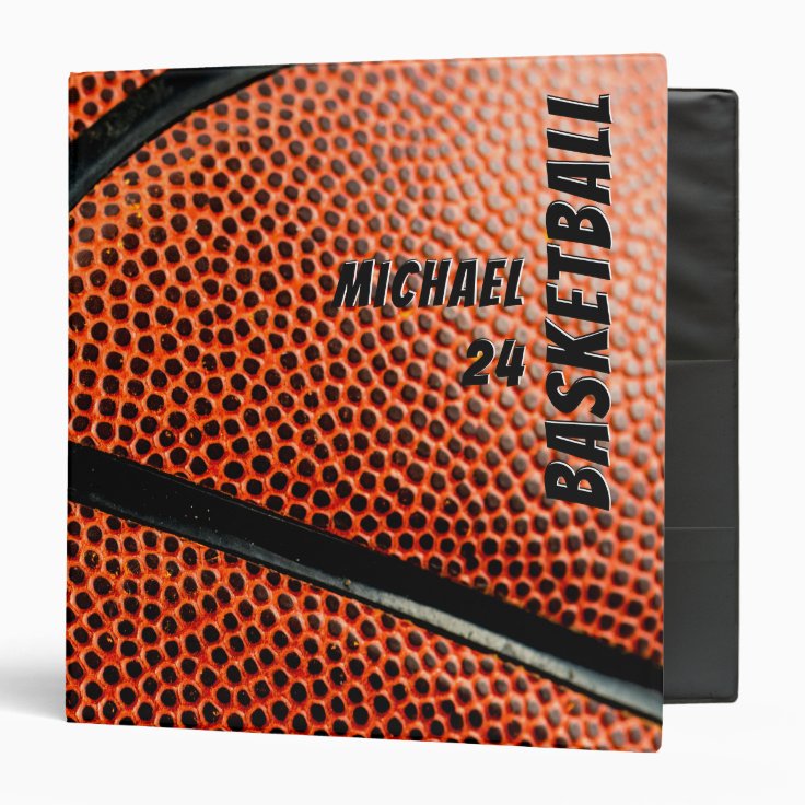 Basketball Close-Up Card Collector 3 Ring Binder | Zazzle