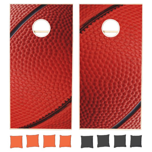Basketball Close-up cornhole set. Set (Set)
