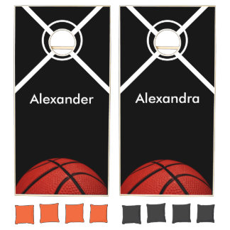 Basketball Close-up cornhole set. Set